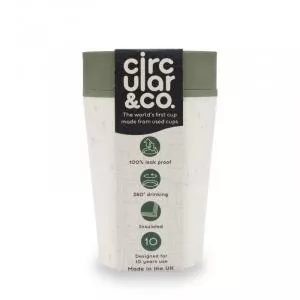 Circular Cup (227 ml) - creme/verde - a partir de copos descartáveis de papel