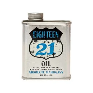 18.21 Man Made Beard, Hair & Skin Oil Absolute Mahogany óleo multifuncional para barba