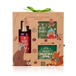Accentra Accentra Hello Winter Gingerbread & Cranberry Conjunto de Banho + Caixa de Música