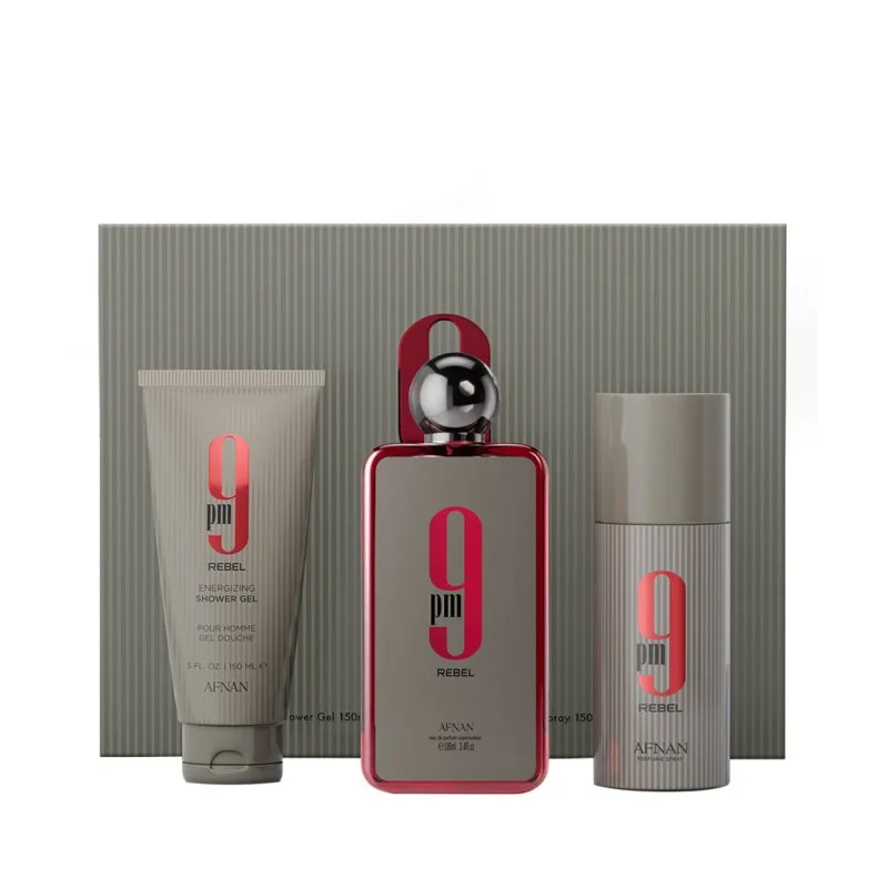 9 pm Rebel 100 ml + spray corporal 150 ml + SG eau de parfum unissex