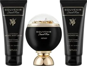 Afnan Souvenir Desert Rose U Eau de Parfum 100 ml + loção corporal 100 ml + gel de banho