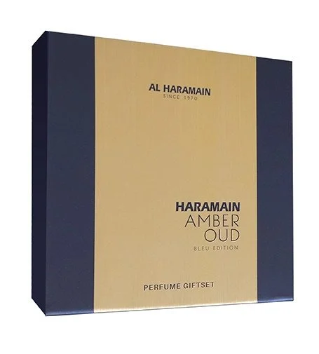 Amber Oud Bleu Edition coffret unissex Eau de Parfum 75 ml + Eau de Parfum 30 ml + desodorizante em spray 200 ml