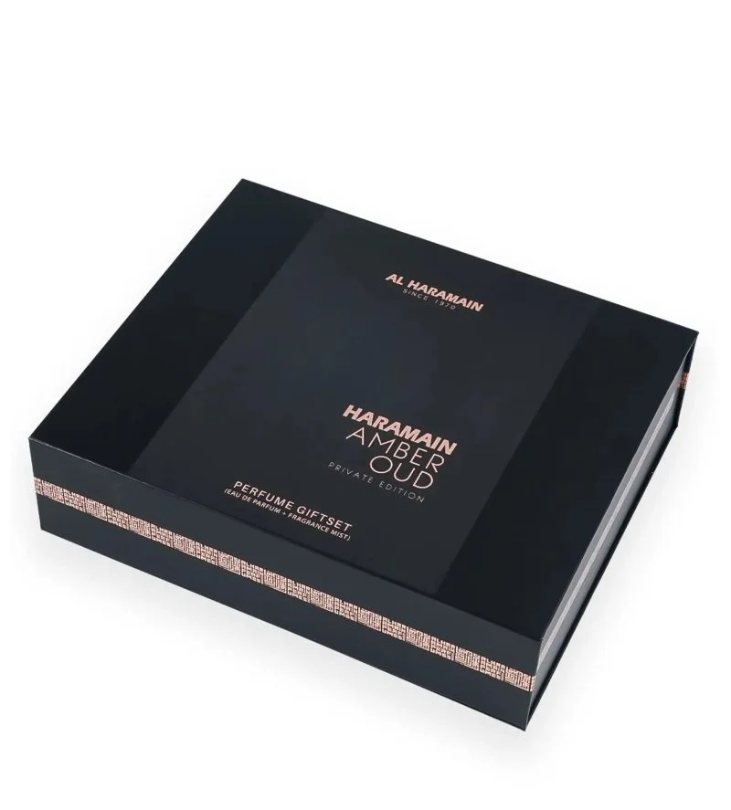 Amber Oud Private Edition conjunto de presente unissexo eau de parfum 75 ml + eau de parfum 30 ml + bruma corporal 200 ml