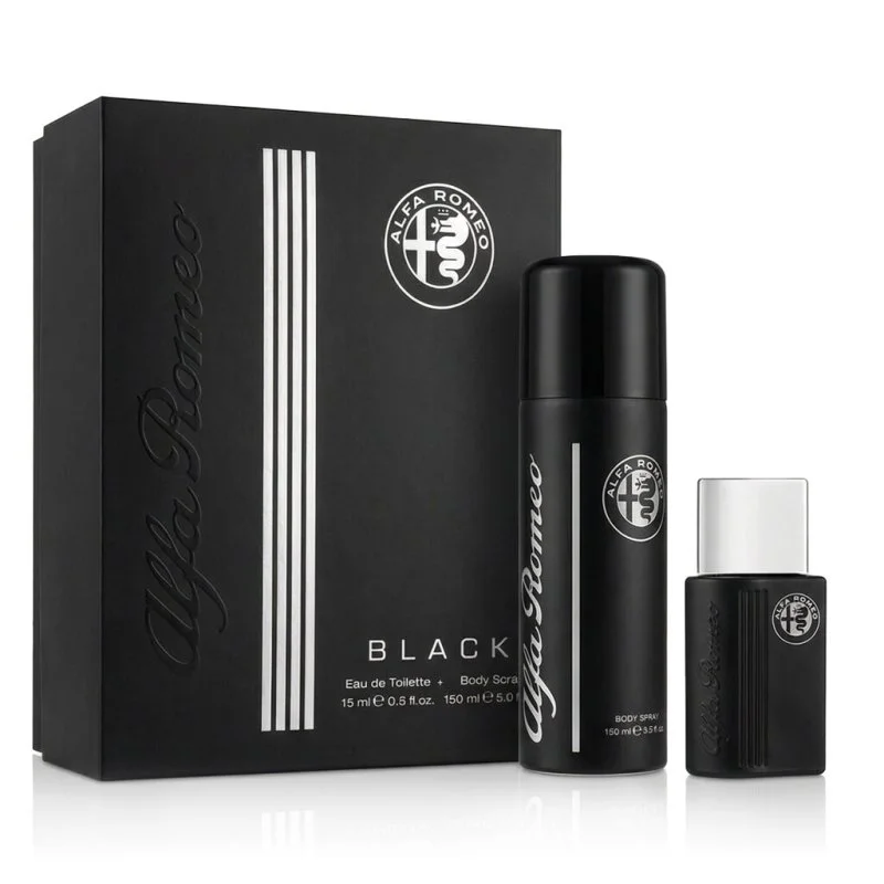 Alfa Romeo Black Eau de Toilette 15 ml + spray corporal para homem