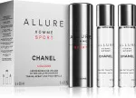 Allure Homme Sport EDC recarregável 20 ml + recarga EDC 2 x 20 ml M 60 ml