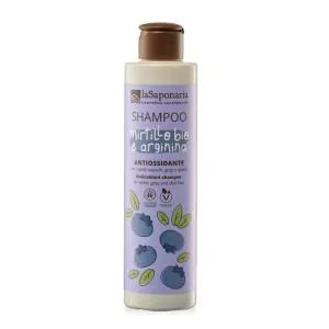 laSaponaria Champô antioxidante para cabelos brancos com mirtilo BIO e arginina 200 ml