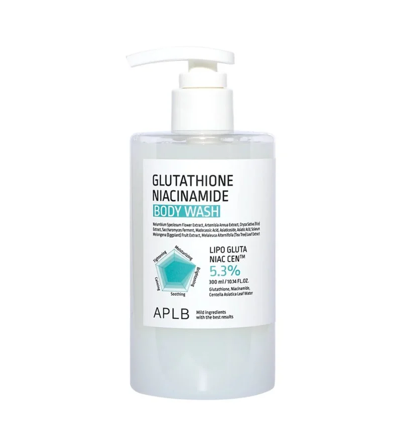 Gel de duche hidratante e iluminador com glutationa e niacinamida 300 ml