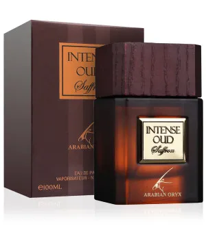 Água de perfume Arabian Oryx Intense Oud Saffron para homens 100 ml