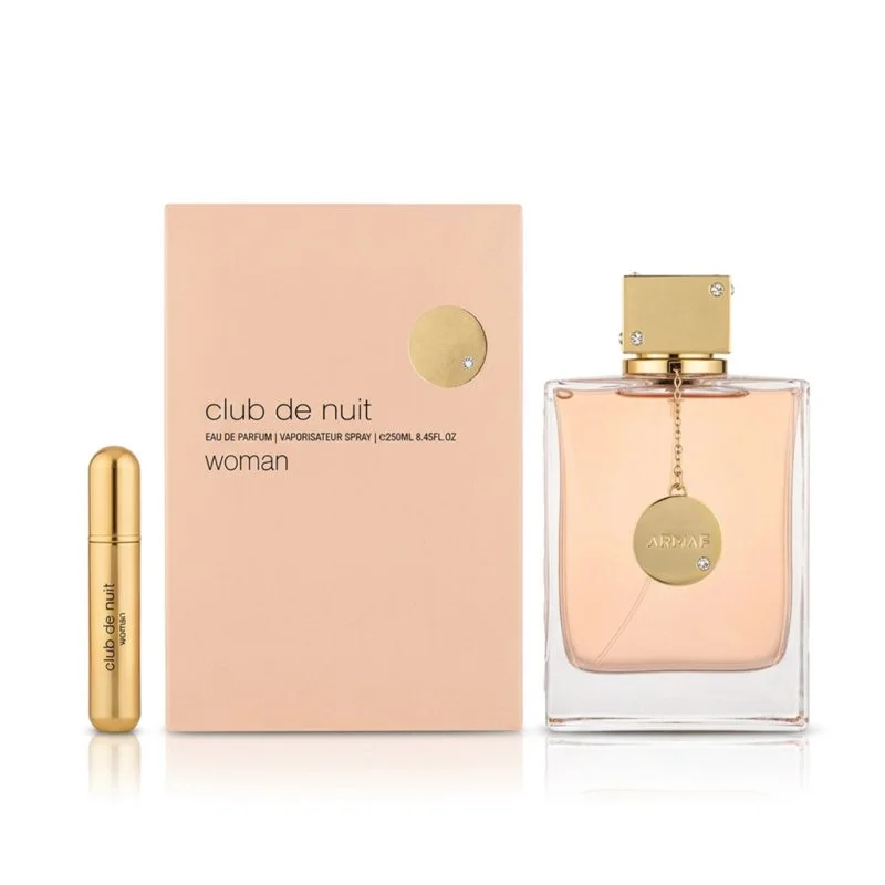 Club de Nuit Woman 250 ml + atomizador de bolso recarregável Eau de Parfum feminino 5 ml