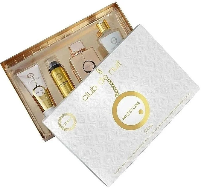 Club de Nuit Milestone Kit - Água de Perfume 30 ml + Bruma Capilar 55 ml + Sabonete 130 g + Spray Corporal 50 ml