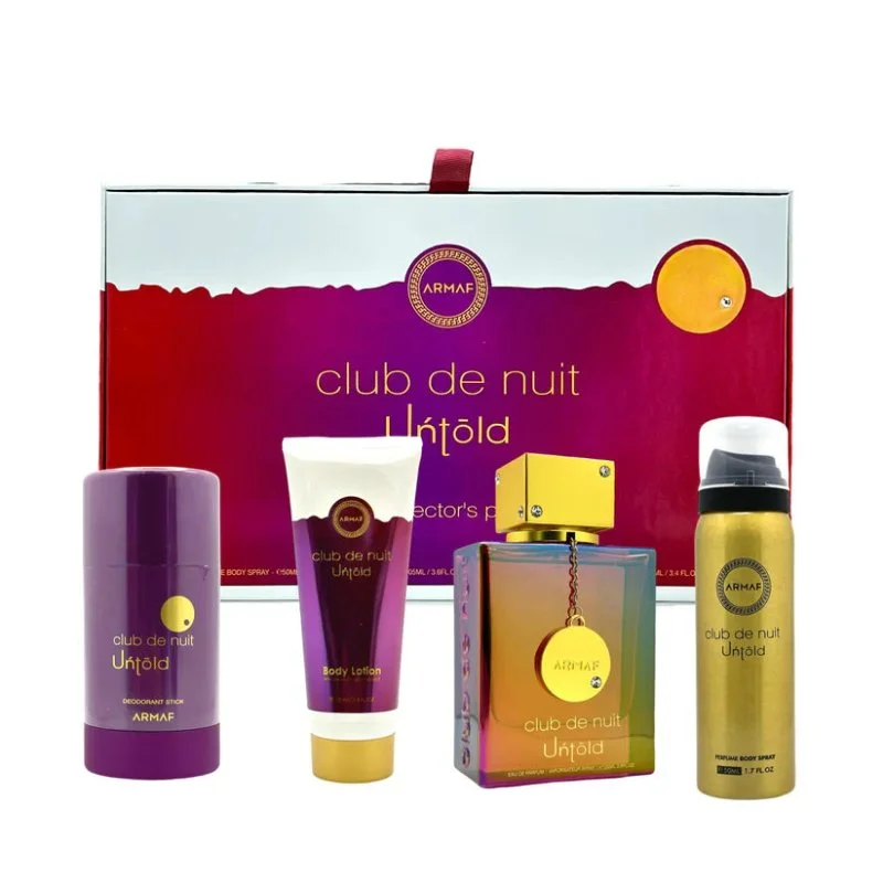 Club de Nuit Untold Conjunto - Eau de Parfum 105ml + Body Spray 50ml + Desodorante em Bastão 75g + Loção Corporal 100 ml