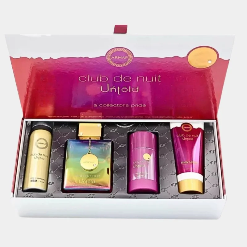 Club de Nuit Untold Conjunto - Eau de Parfum 105ml + Body Spray 50ml + Desodorante em Bastão 75g + Loção Corporal 100 ml