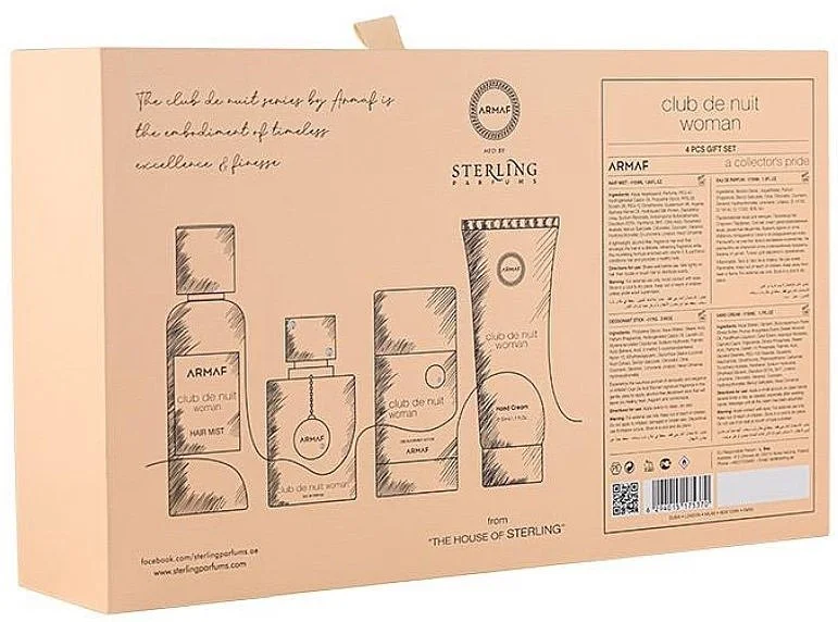Club de Nuit Woman Conjunto - Eau de Parfum 30 ml + Bruma para Cabelo 55 ml + Desodorizante em Stick 75 g + Creme de Mãos 50 ml