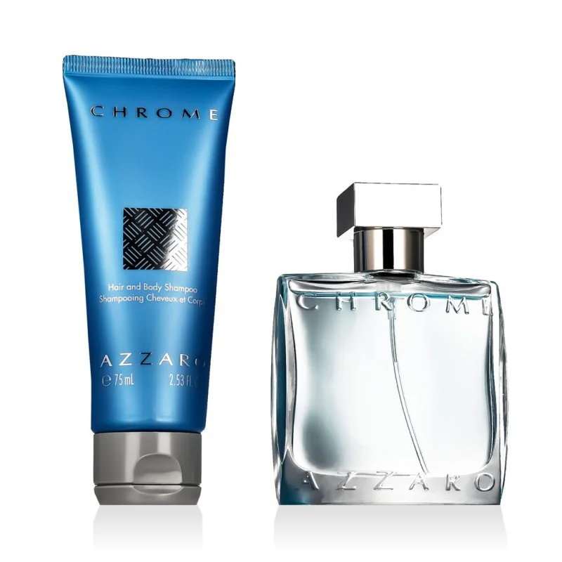 Chrome água de toilette para homens 50 ml + gel de duche 75 ml