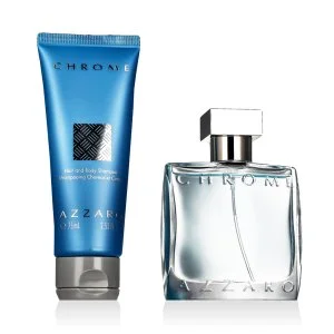 Azzaro Chrome água de toilette para homens 50 ml + gel de duche