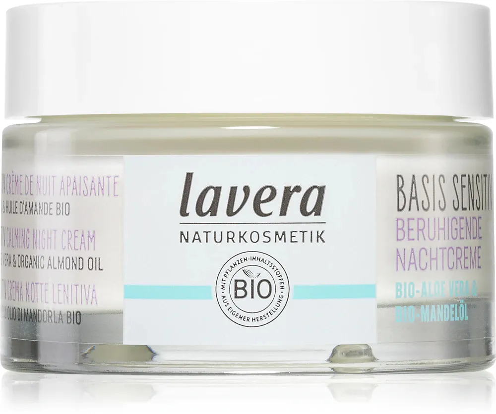 Lavera Basis Sensitiv Creme de noite calmante sem perfume 50 ml