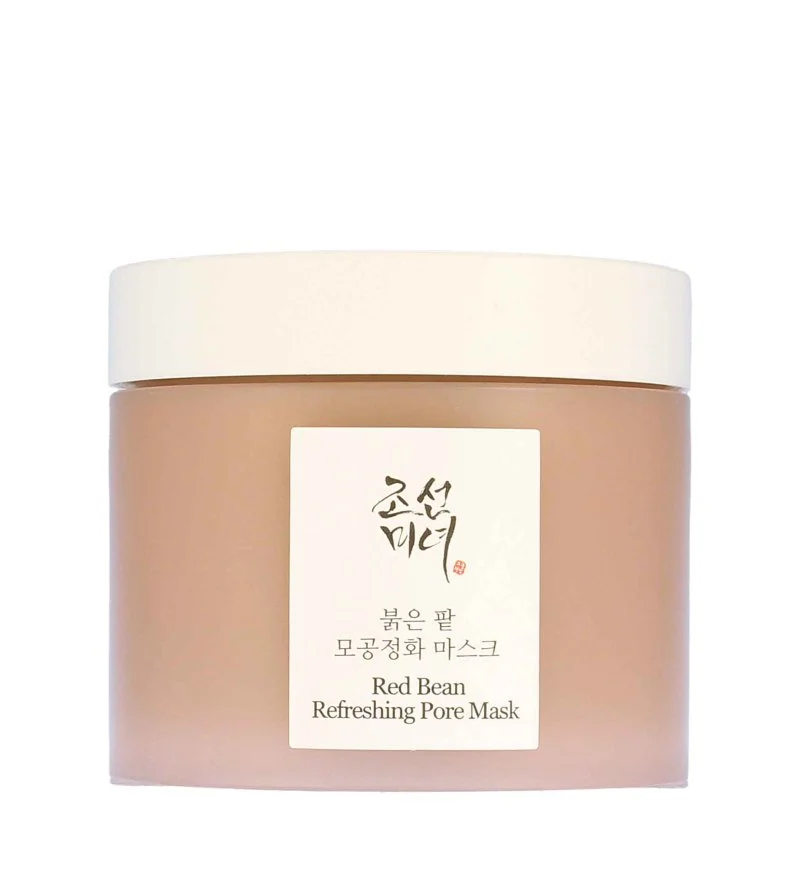 Máscara refrescante de feijão vermelho para poros, máscara facial de argila purificante para minimizar os poros 140 ml