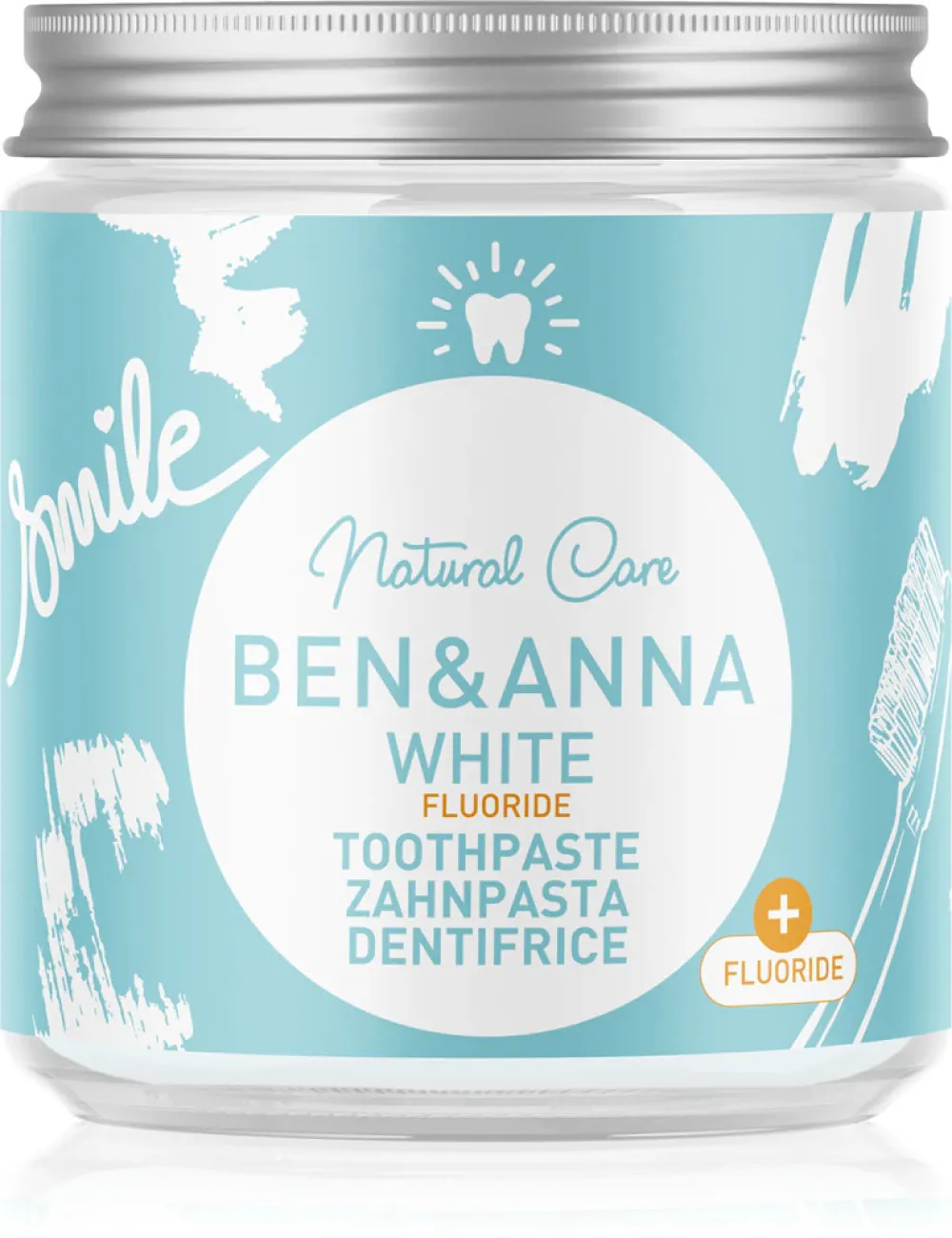 Ben & Anna Dentífrico branqueador com flúor (100 ml) - com camomila e sálvia