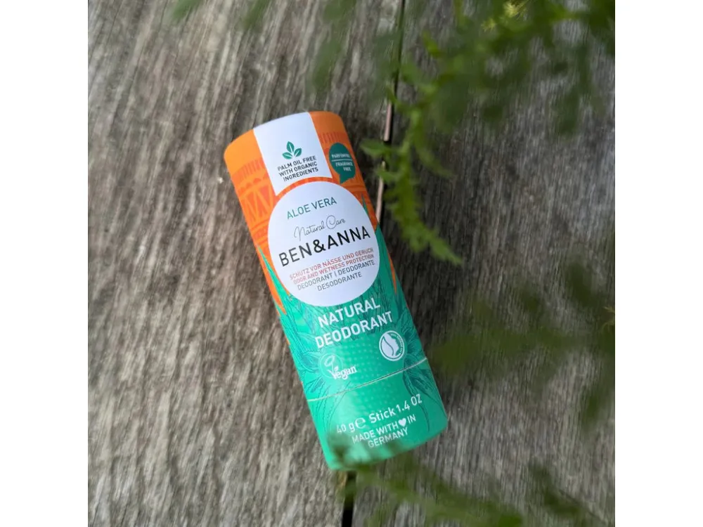 Ben & Anna Desodorizante sólido sem perfume (40 g) - Aloe Vera - para pele sensível