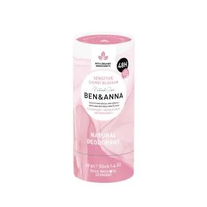 Ben & Anna Desodorizante sólido Sensitive (40 g) - Flor de Cerejeira - sem bicarbonato de sódio