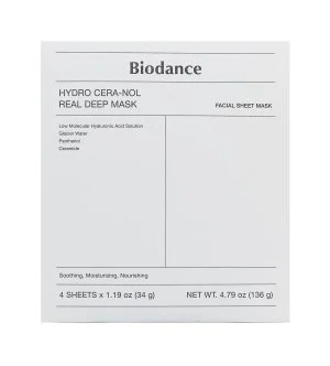 Biodance Hydro Cera-Nol Real Deep Mask máscara facial hidratante de hidrogel 4x34 g