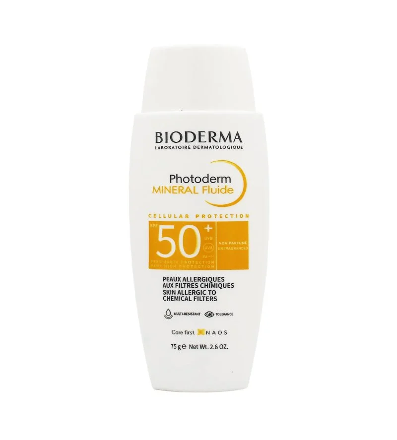 Photoderm Mineral Fluide fluido solar mineral para pele sensível SPF 50+ 75 g