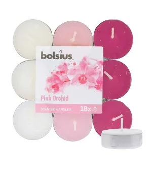 Bolsius Velas de chá perfumadas Orquídea 4 h 18 un.