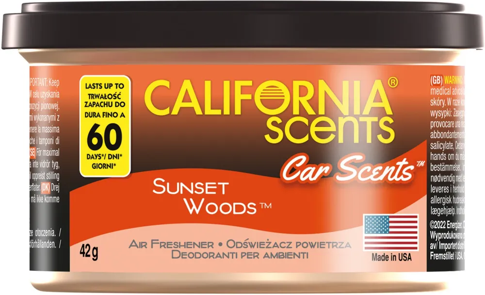 Car Scents Sunset Woods fragrância para carro 42 g