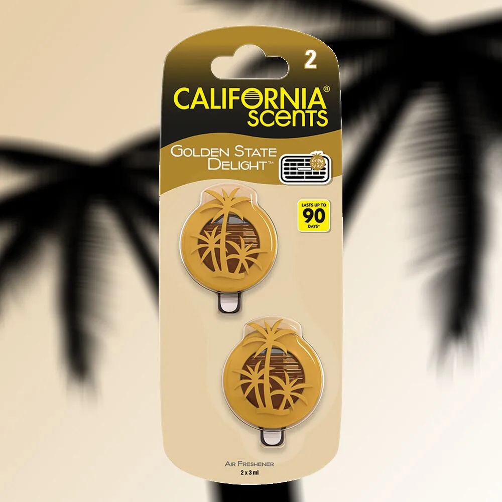 Mini Diffuser Golden State Delight fragrância para carro 2 x 3 ml 2x3 ml