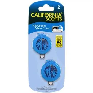 California Scents Mini Diffuser Newport New Car aroma para carro 2 x 3 ml