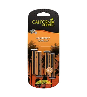 California Scents Vent Stick Monterey Vanilla ambientador para carro 4 unid.