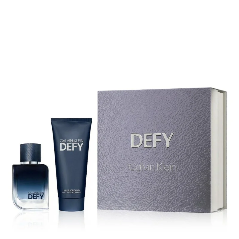 Defy Eau de Parfum EDP 50 ml + SG para corpo e cabelo perfume masculino 100 ml