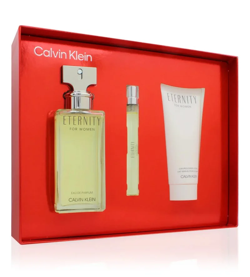 Eternity conjunto de presente 100 ml + loção corporal 100 ml + água de perfume para mulher