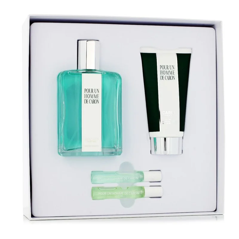 Pour un Homme de Caron EDT 125 ml + Gel de Duche 75 ml + EDT MINI Le Matin 5 ml + MINI Le Soir EDP
