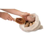 Tierra Verde Prato e escova de legumes com cabo - feitos de coco e madeira