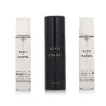 Chanel Bleu de Chanel spray de bolso recarregável 20 ml + 2 x recarga de perfume masculino 20 ml