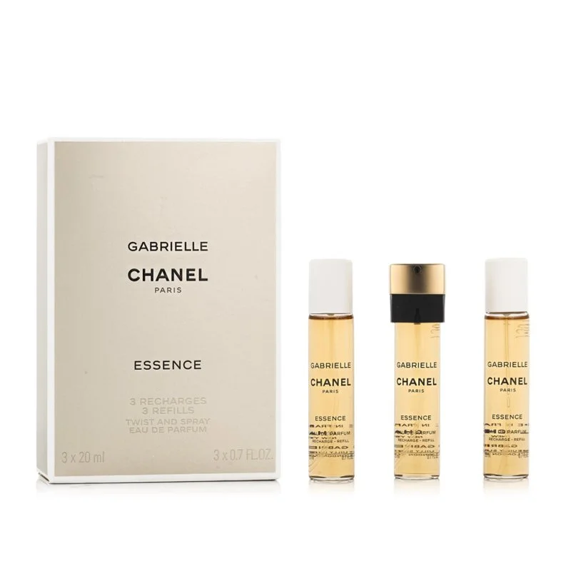 Chanel Gabrielle Essence 3 x 20 ml recarga para spray de bolso eau de toilette para mulheres