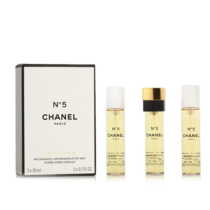 Chanel No 5 3 x 20 ml recarga para vaporizador de bolso eau de toilette para mulheres
