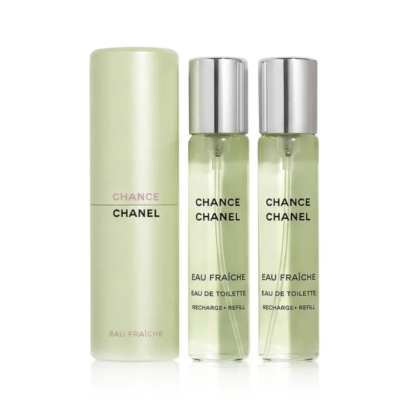 Chance Eau Fraîche recarga 2 x 20 ml + recarga EDT com vaporizador eau de toilette para mulheres