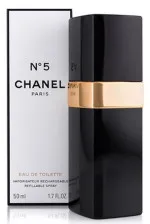 N°5 eau de toilette 50 ml para mulheres frasco recarregável 50 ml recarregável
