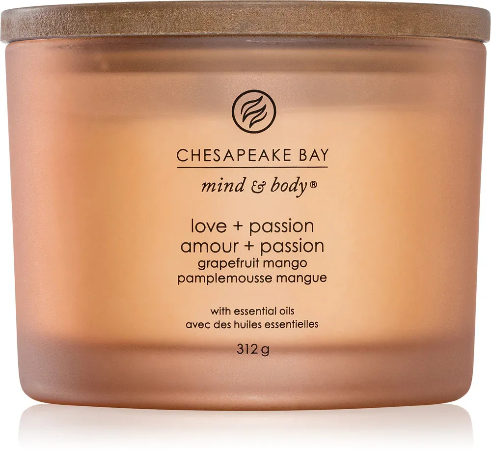 Vela perfumada Chesapeake Bay Love + Passion com 3 pavios 312 g