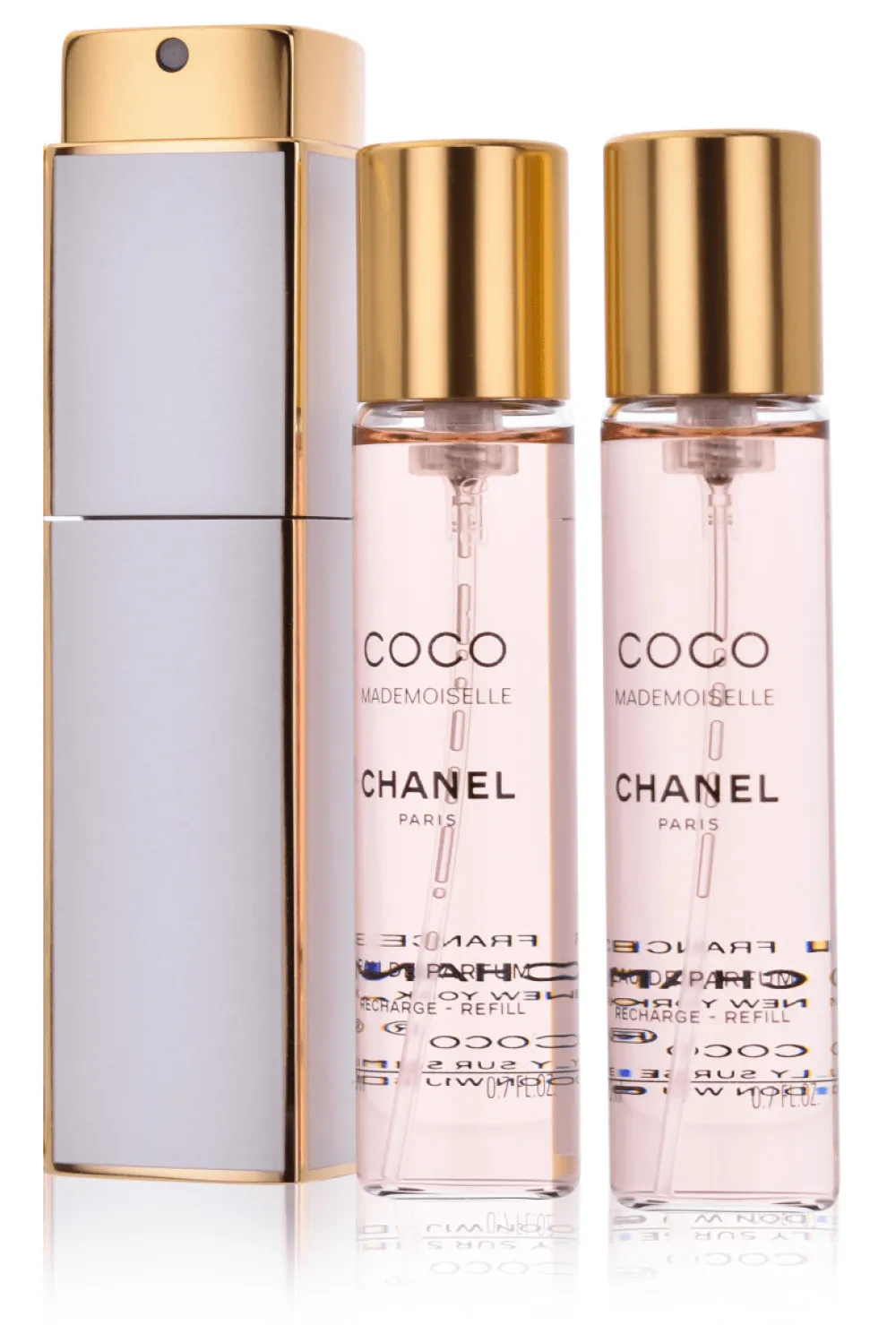 Coco Mademoiselle EDT recarga 2 x 20 ml + EDT recarga com vaporizador 20 ml W 60 ml
