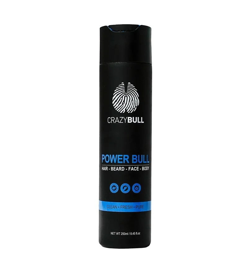 Power Bull Hair-Beard-Face-Body Shampoo champô multifuncional 4 em 1 para cabelo, barba, rosto e corpo 250 ml