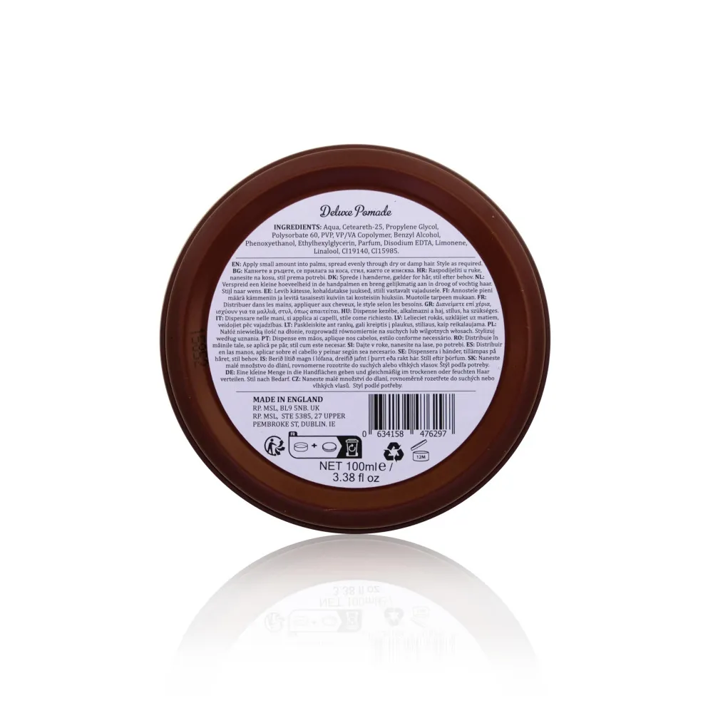 Deluxe Pomade pomada modeladora à base de água para brilho e fixação 100 ml