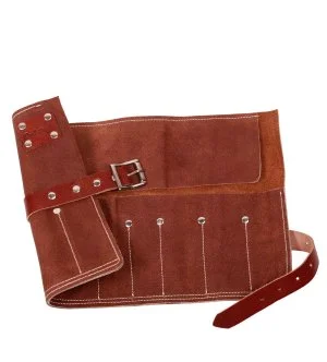 Dark Stag Barber Tool Roll Leather estojo de couro para ferramentas 70x90x280 mm
