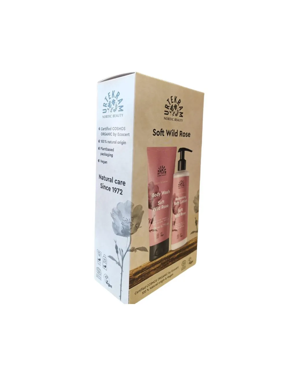 Urtekram Gel de duche Gift set e loção corporal rosa selvagem