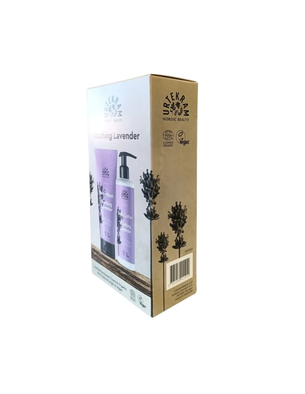 Urtekram Conjunto de gel de duche e loção corporal calmante de lavanda