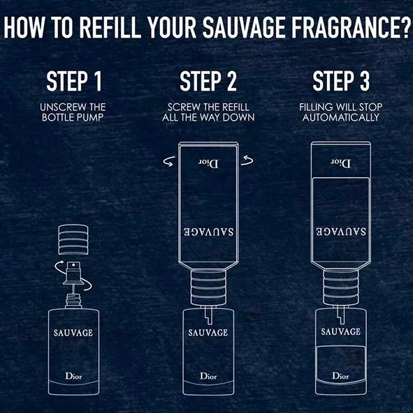 Sauvage Refil de Perfume 300 ml