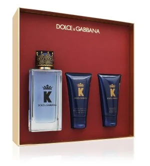 Dolce & Gabbana K by Dolce & Gabbana conjunto presente eau de toilette para homens 100 ml + bálsamo após barbear 50 ml + gel de duche