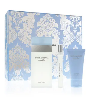 Conjunto de presente Dolce & Gabbana Light Blue para mulheres